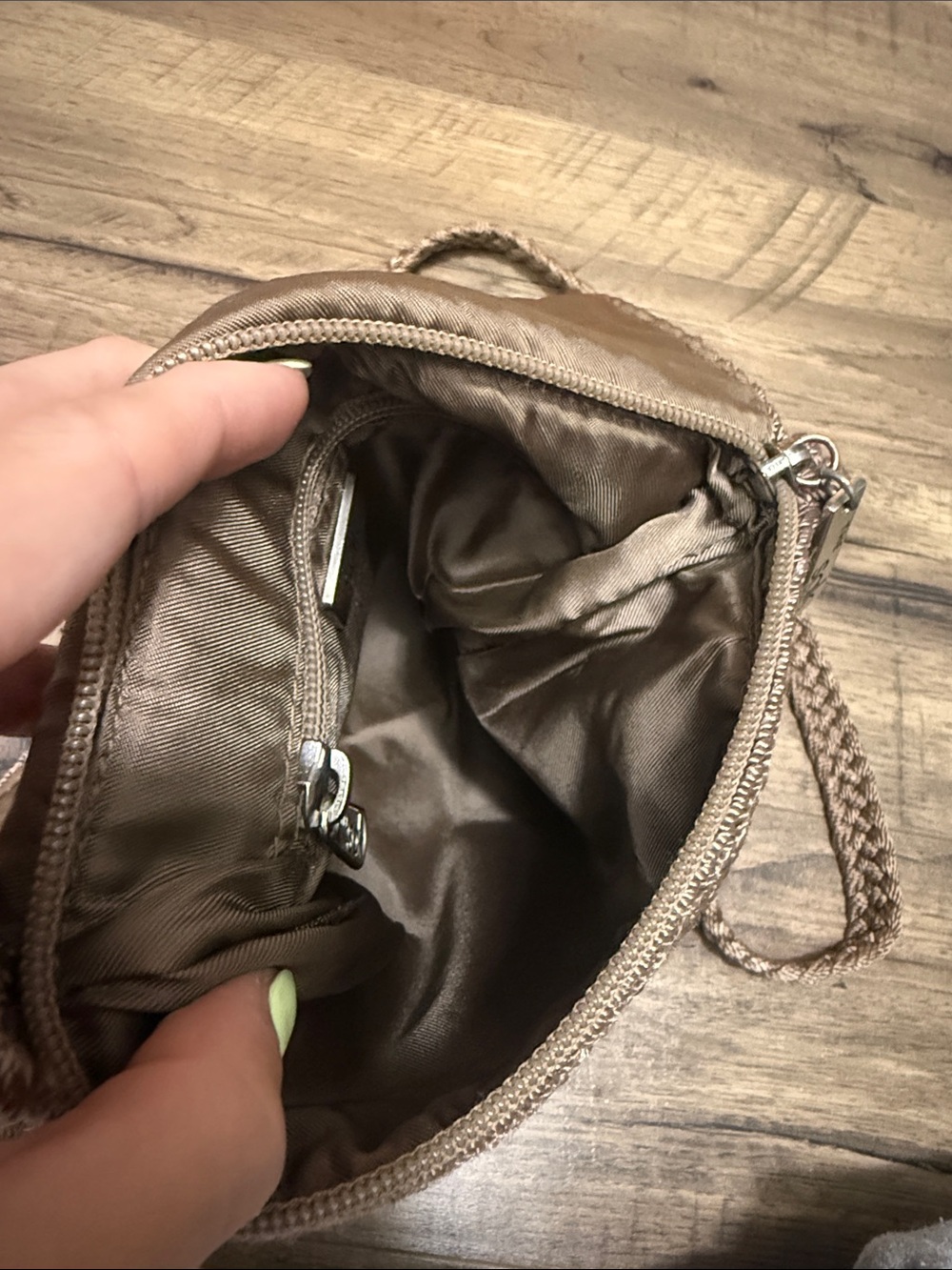 The Sak Braided Woven Crossbody Bag in Taupe - Picture 6 of 7